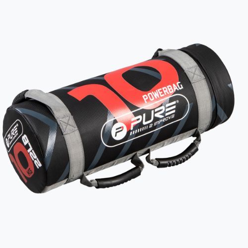 Worek treningowy 10 kg Pure2Improve Power Bag czerwono-czarny P2I201720