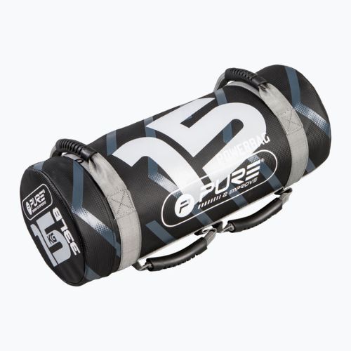 Worek treningowy 15 kg Pure2Improve Power Bag szaro-czarny P2I201730