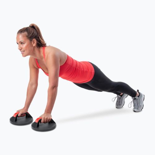 Uchwyty do pompek Pure2Improve Push-up Pro Set czerwono-czarne P2I202160