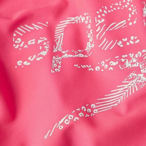 Strój pływacki jednoczęściowy damski Speedo Logo Deep U-Back fluo pink