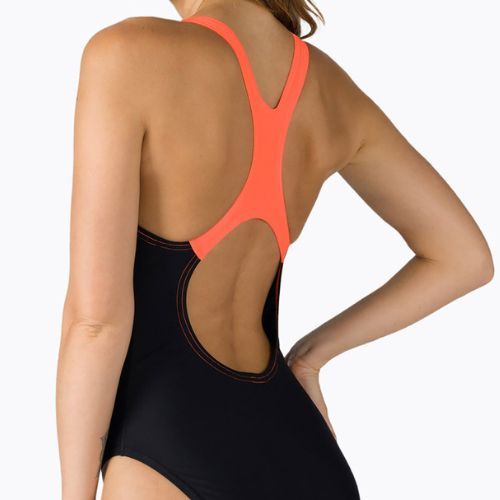 Strój pływacki jednoczęściowy damski Speedo Medley Logo Medalist black/siren red