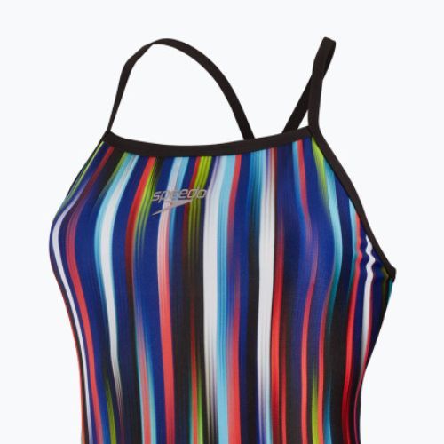 Strój pływacki jednoczęściowy damski Speedo Placement Digi Turnback beautiful blue/blk/lt adriatic