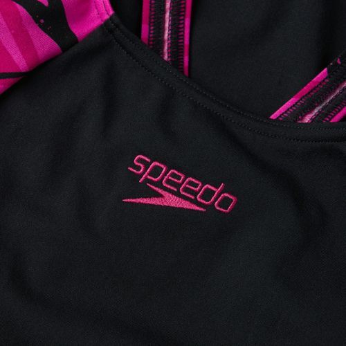 Strój pływacki jednoczęściowy damski Speedo Hyperboom Splice Muscleback black/pink/ecstatic