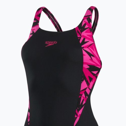 Strój pływacki jednoczęściowy damski Speedo Hyperboom Splice Muscleback black/pink/ecstatic