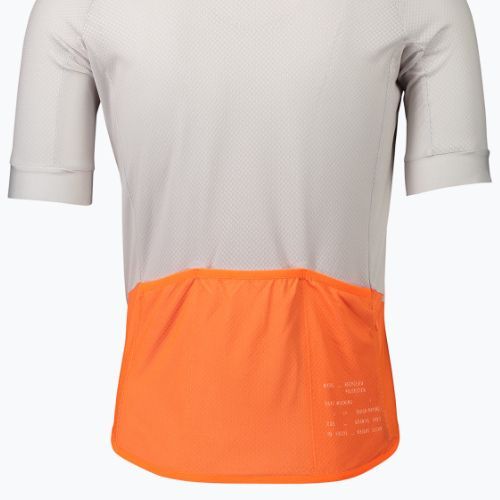 Koszulka rowerowa męska POC Essential Road Logo granite grey/zink orange