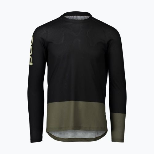 Longsleeve rowerowy męski POC MTB Pure uranium black/epidote green