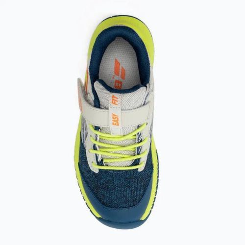 Buty do tenisa dziecięce Babolat 21 Pulsion AC Jr dark blue/sulphur spring