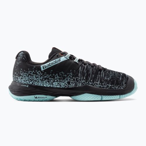 Buty do padla damskie Babolat Sensa W black/tanager turquoise