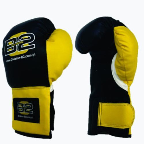 Zestaw bokserski dla dzieci DIVISION B-2 Junior black/yellow