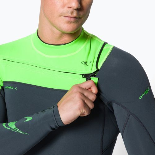 Pianka do pływania męska O'Neill Hammer 2 mm Chest Zip Spring graphite/graphite/dayglo 4928-HL7