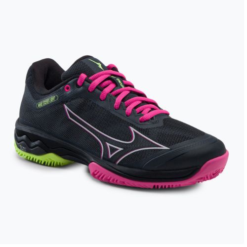 Buty do padla damskie Mizuno Wave Exceed Light Padel ebony/pink glo/neo lime