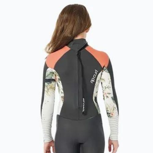 Pianka do pływania dziecięca Rip Curl Dawn Patrol 3/2 mm E-Stitch Back Zip charcoal