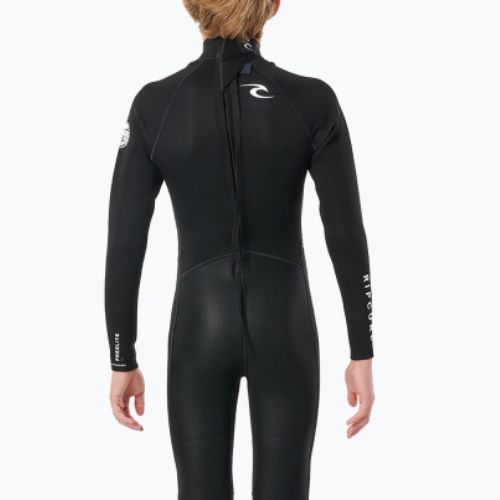 Pianka do pływania dziecięca Rip Curl Junior Freelite 3/2 mm Back Zip Flat Lock black