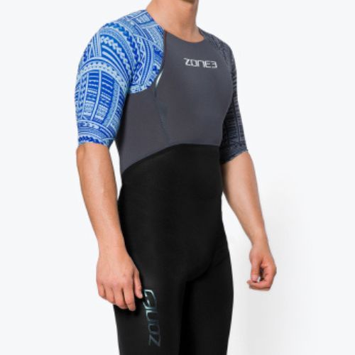 Pianka triathlonowa męska ZONE3 Kona Target 2 mm black/grey/blue