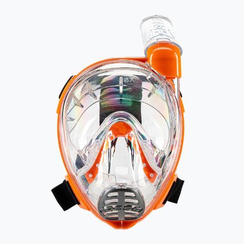 Maska pełnotwarzowa do snorkelingu dziecięca Cressi Baron Full Face clear/orange