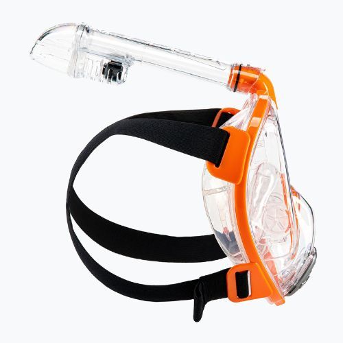 Maska pełnotwarzowa do snorkelingu dziecięca Cressi Baron Full Face clear/orange