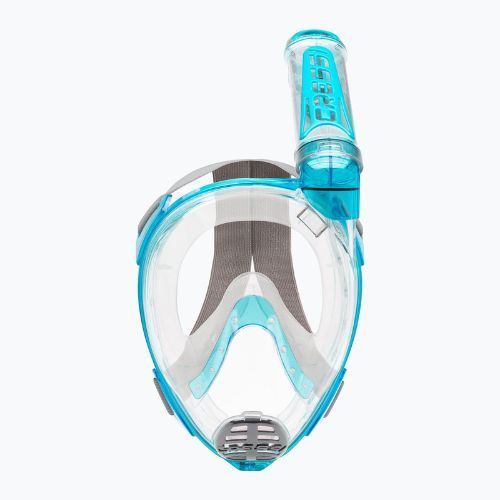 Maska pełnotwarzowa do snorkelingu Cressi Duke Dry Full Face clear/aquamarine