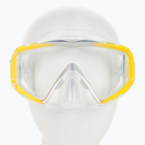 Maska do nurkowania Cressi Liberty Triside SPE clear/yellow/silver