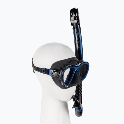 Zestaw do snorkelingu Cressi Quantum + Itaca Ultra Dry black/blue