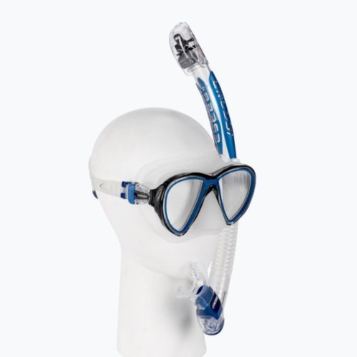 Zestaw do snorkelingu Cressi Quantum + Itaca Ultra Dry clear/blue