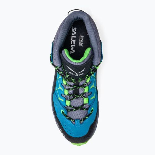 Buty trekkingowe dziecięce Salewa Alp Trainer Mid GTX blue danube/fluo green