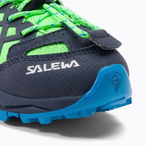 Buty trekkingowe dziecięce Salewa Wildfire fluo green/blue danube