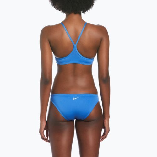 Strój pływacki dwuczęściowy damski Nike Essential Sports Bikini pacific blue