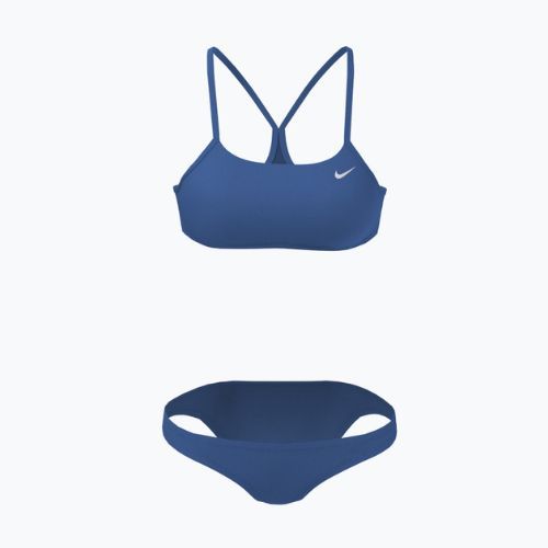 Strój pływacki dwuczęściowy damski Nike Essential Sports Bikini pacific blue