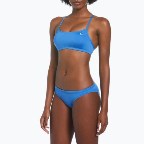 Strój pływacki dwuczęściowy damski Nike Essential Sports Bikini pacific blue