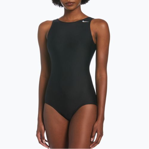 Strój pływacki jednoczęściowy damski Nike Hydralock Sculpt U-Back black