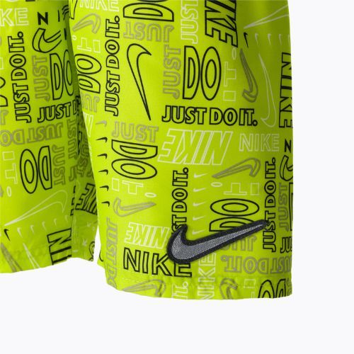 Szorty kąpielowe dziecięce Nike Logo Mashup 8" Volley atomic green
