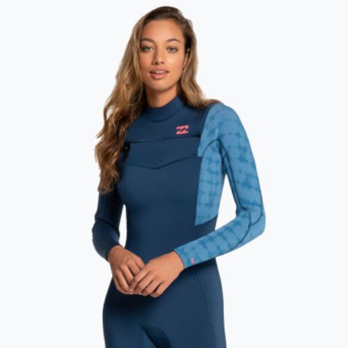 Pianka do pływania damska Billabong 4/3 mm Synergy Chest Zip blue wave