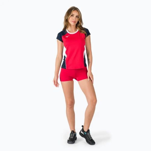 Spodenki treningowe damskie Mizuno High-Kyu czerwone V2EB720162