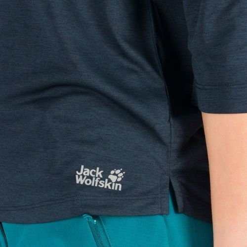 Koszulka trekkingowa damska Jack Wolfskin Pack & Go 3/4 night blue