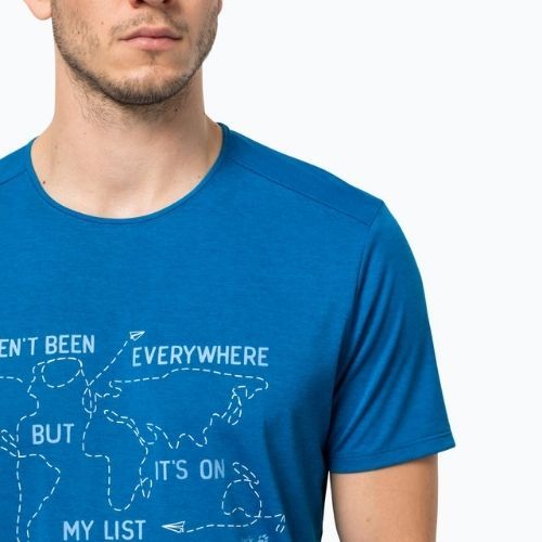 Koszulka trekkingowa męska Jack Wolfskin Pack & Go Travel blue pacific