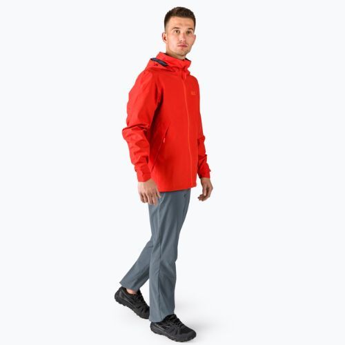 Kurtka przeciwdeszczowa męska Jack Wolfskin Evandale adrenaline red