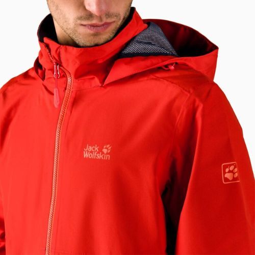 Kurtka przeciwdeszczowa męska Jack Wolfskin Evandale adrenaline red