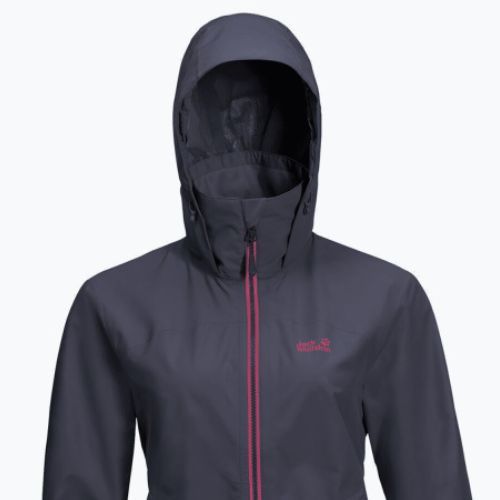 Kurtka przeciwdeszczowa damska Jack Wolfskin Evandale graphite