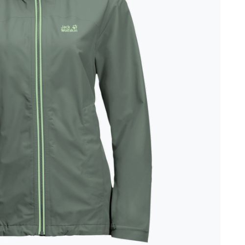 Kurtka przeciwdeszczowa damska Jack Wolfskin Evandale hedge green