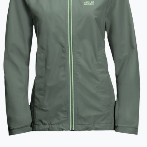 Kurtka przeciwdeszczowa damska Jack Wolfskin Evandale hedge green