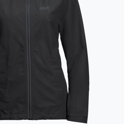 Kurtka przeciwdeszczowa damska Jack Wolfskin Evandale black