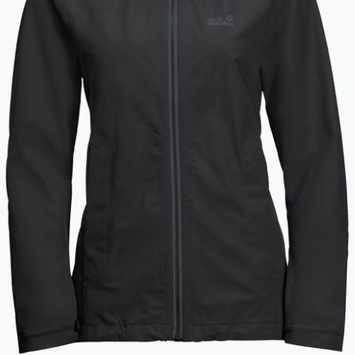 Kurtka przeciwdeszczowa damska Jack Wolfskin Evandale black