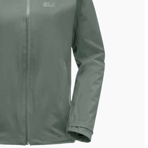 Kurtka przeciwdeszczowa damska Jack Wolfskin Pack & Go Shell hedge green
