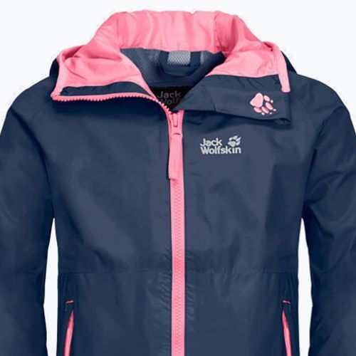 Kurtka przeciwdeszczowa dziecięca Jack Wolfskin Rainy Days dark indigo