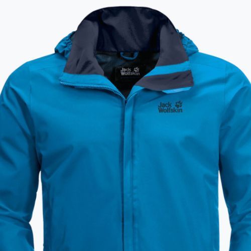 Kurtka przeciwdeszczowa męska Jack Wolfskin Stormy Point blue pacific