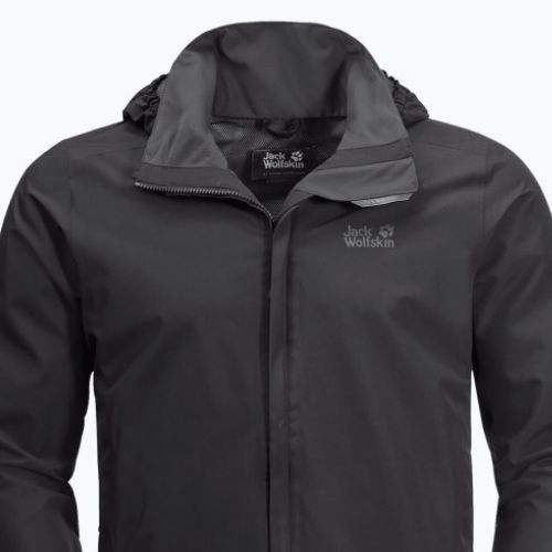 Kurtka przeciwdeszczowa męska Jack Wolfskin Stormy Point black