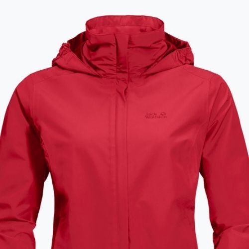 Kurtka przeciwdeszczowa damska Jack Wolfskin Stormy Point bright scarlet