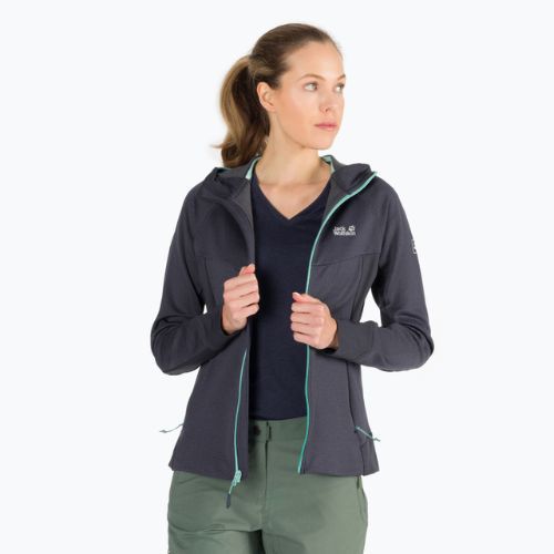 Bluza trekkingowa damska Jack Wolfskin Hydro Grid Fleece graphite