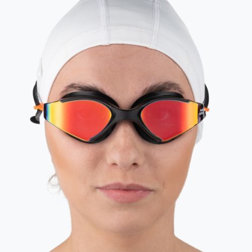 Okulary do pływania AQUA-SPEED Blade Mirror czarne/pomarańczowe