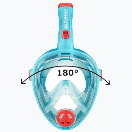 Maska pełnotwarzowa do snorkelingu dziecięca AQUA-SPEED Spectra 2.0 Kid niebieska